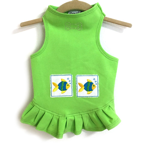 307D Daisy & Lucy Little Swimming Fish Flounce Dress