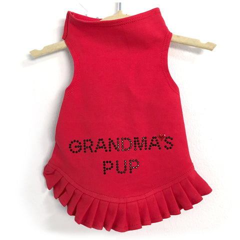 317D Daisy & Lucy Grandma's Pup Flounce Dress