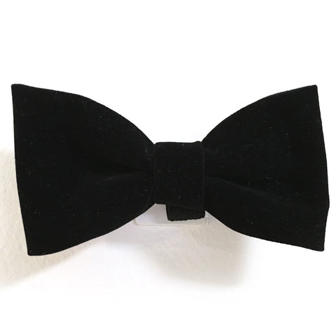 614 Barley's Black Velvet Dog Bow Tie