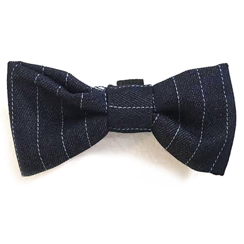 615 Barley's Denim Stripe Dog Bow Tie