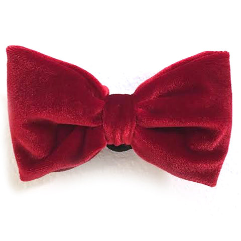 615 Barley's Red Velvet Dog Bow Tie