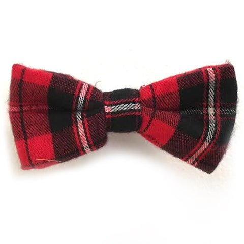 617 Barley's Red Tartan Dog Bow Tie