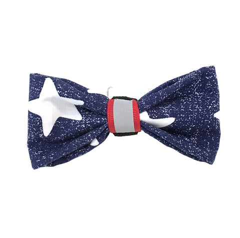 641 Barley's Reflective Star Spangled Dog Bow Tie