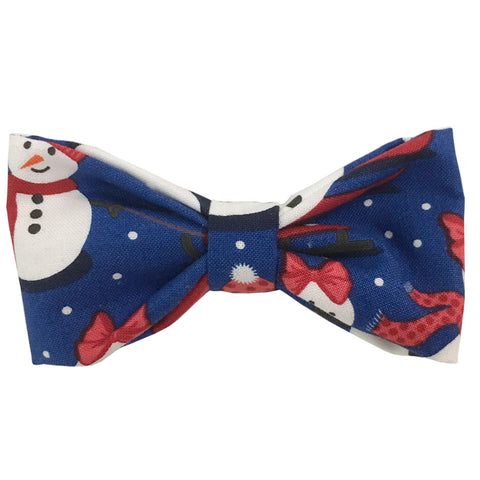 643 Barley's Christmas Snowman Dog Bow Tie