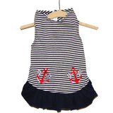 306D Daisy & Lucy Anchors Away Striped Flounce Dress